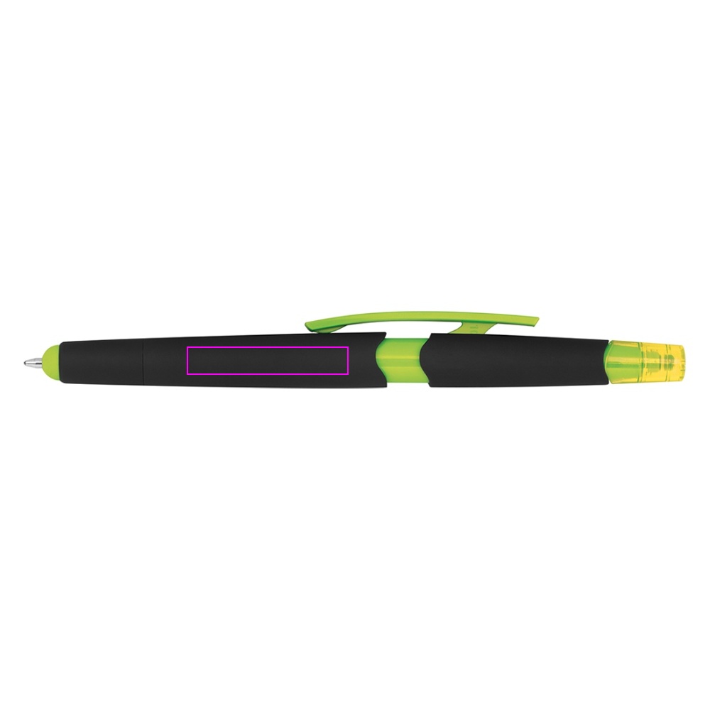 Długopis plastikowy z zakreślaczem touch pen EMMETT