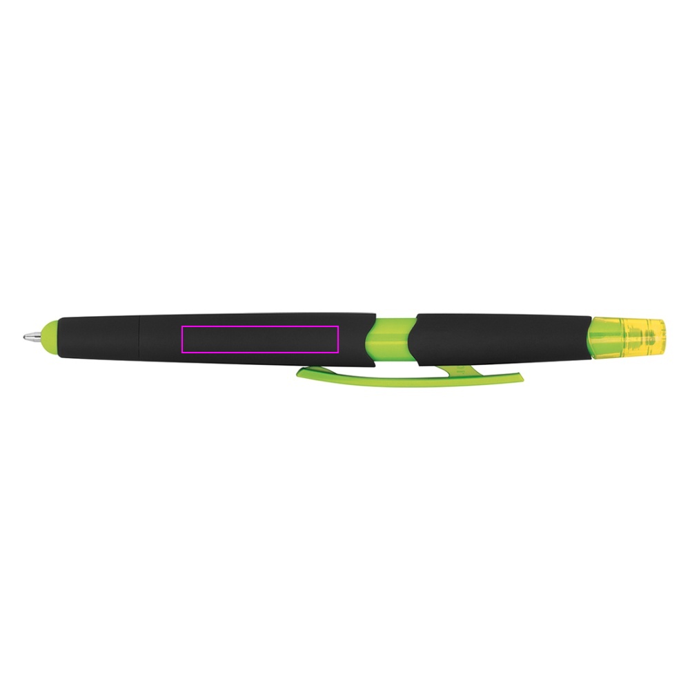 Długopis plastikowy z zakreślaczem touch pen EMMETT