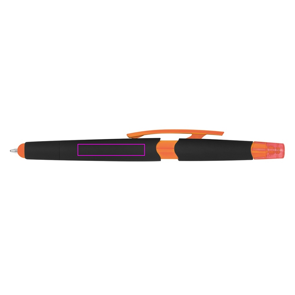 Długopis plastikowy z zakreślaczem touch pen EMMETT