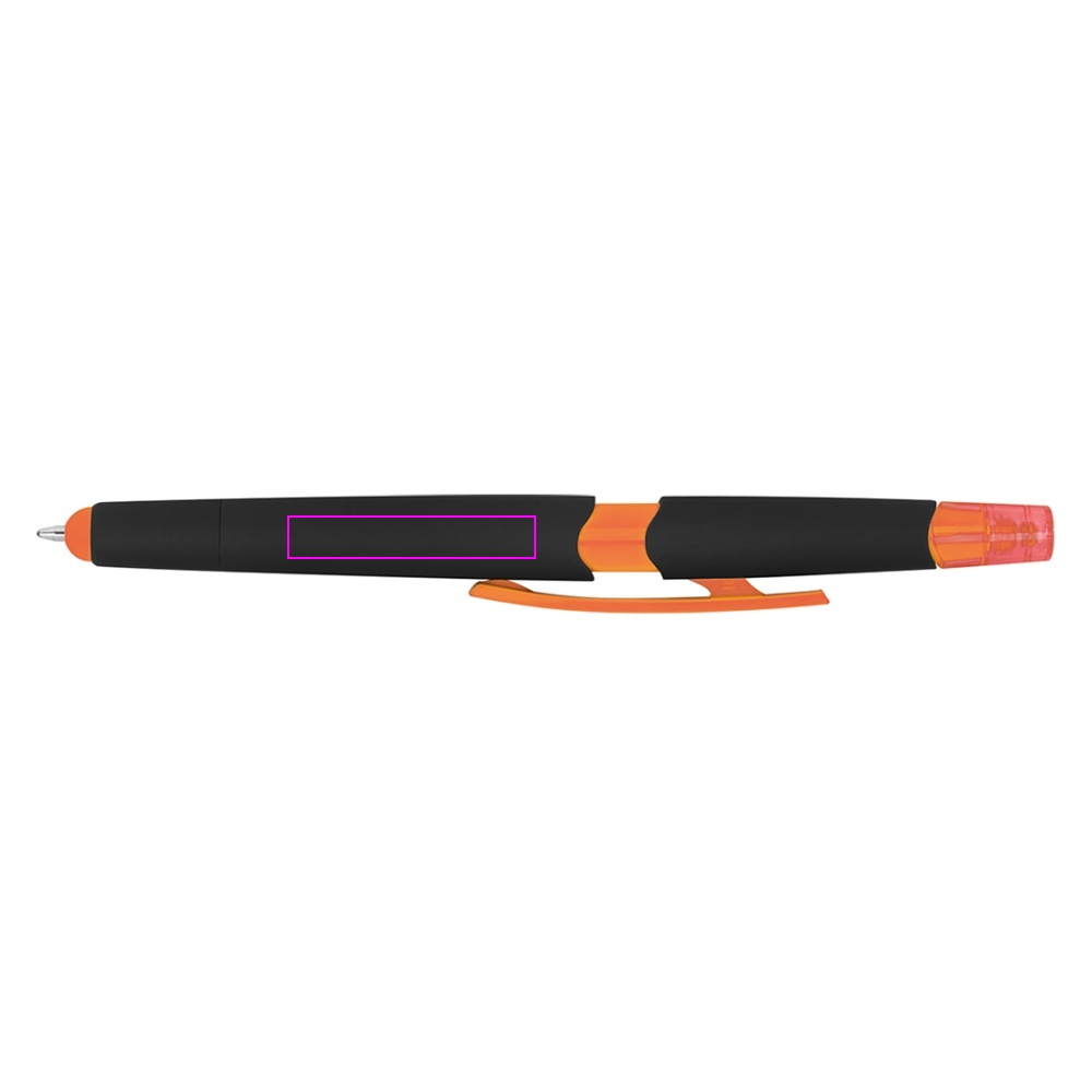 Długopis plastikowy z zakreślaczem touch pen EMMETT