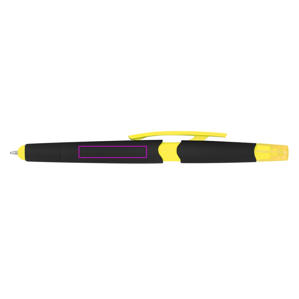 Długopis plastikowy z zakreślaczem touch pen EMMETT