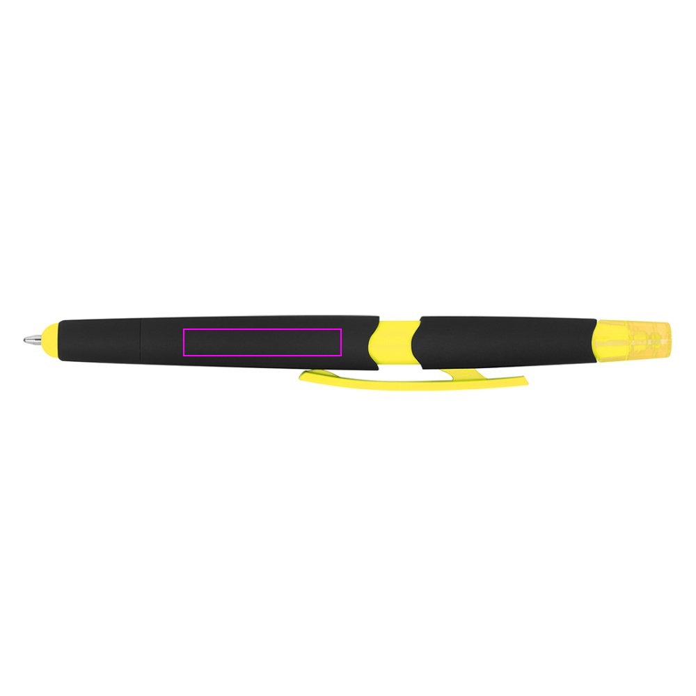 Długopis plastikowy z zakreślaczem touch pen EMMETT