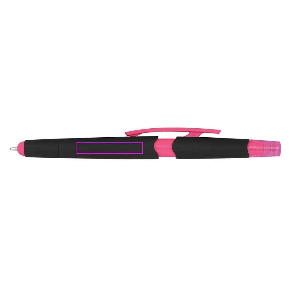 Długopis plastikowy z zakreślaczem touch pen EMMETT