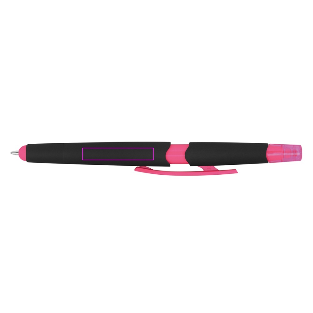 Długopis plastikowy z zakreślaczem touch pen EMMETT