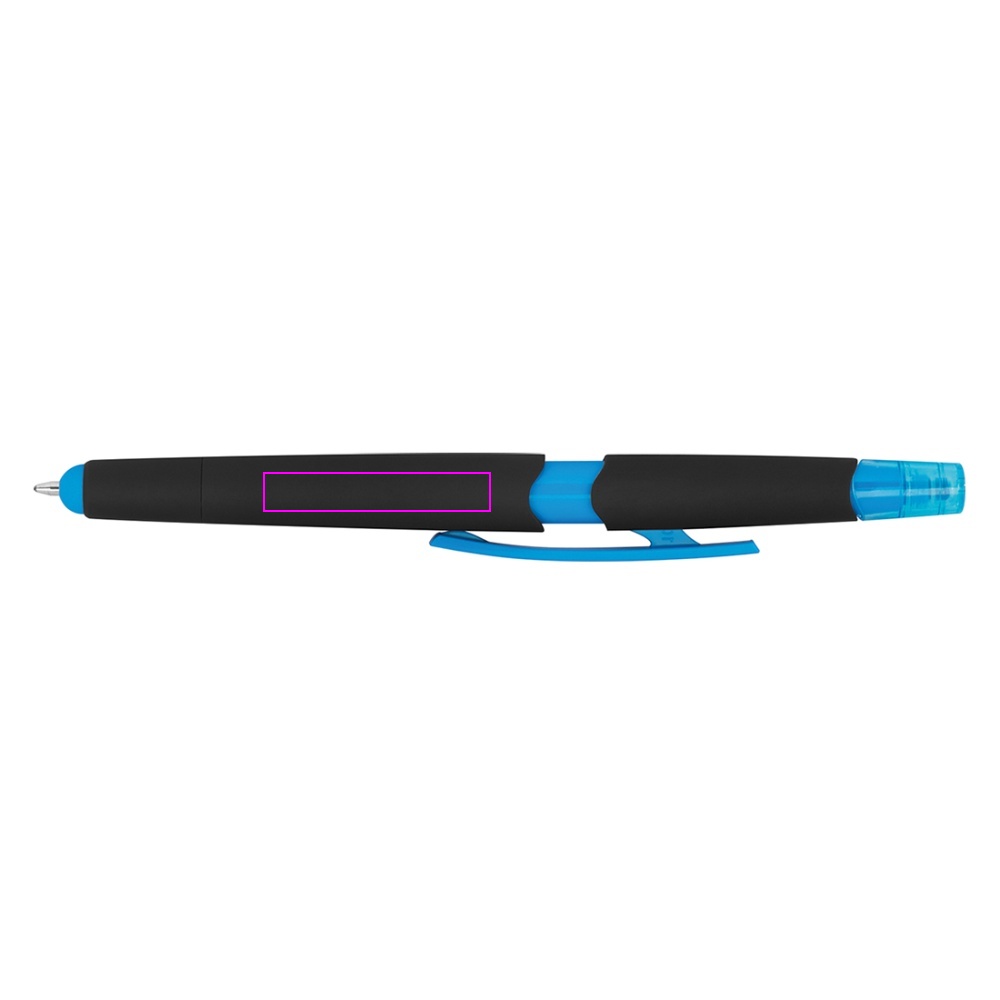 Długopis plastikowy z zakreślaczem touch pen EMMETT