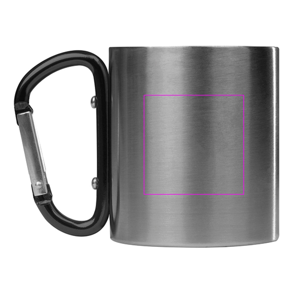 Kubek metalowy z karabińczykiem 200 ml ANGELICA