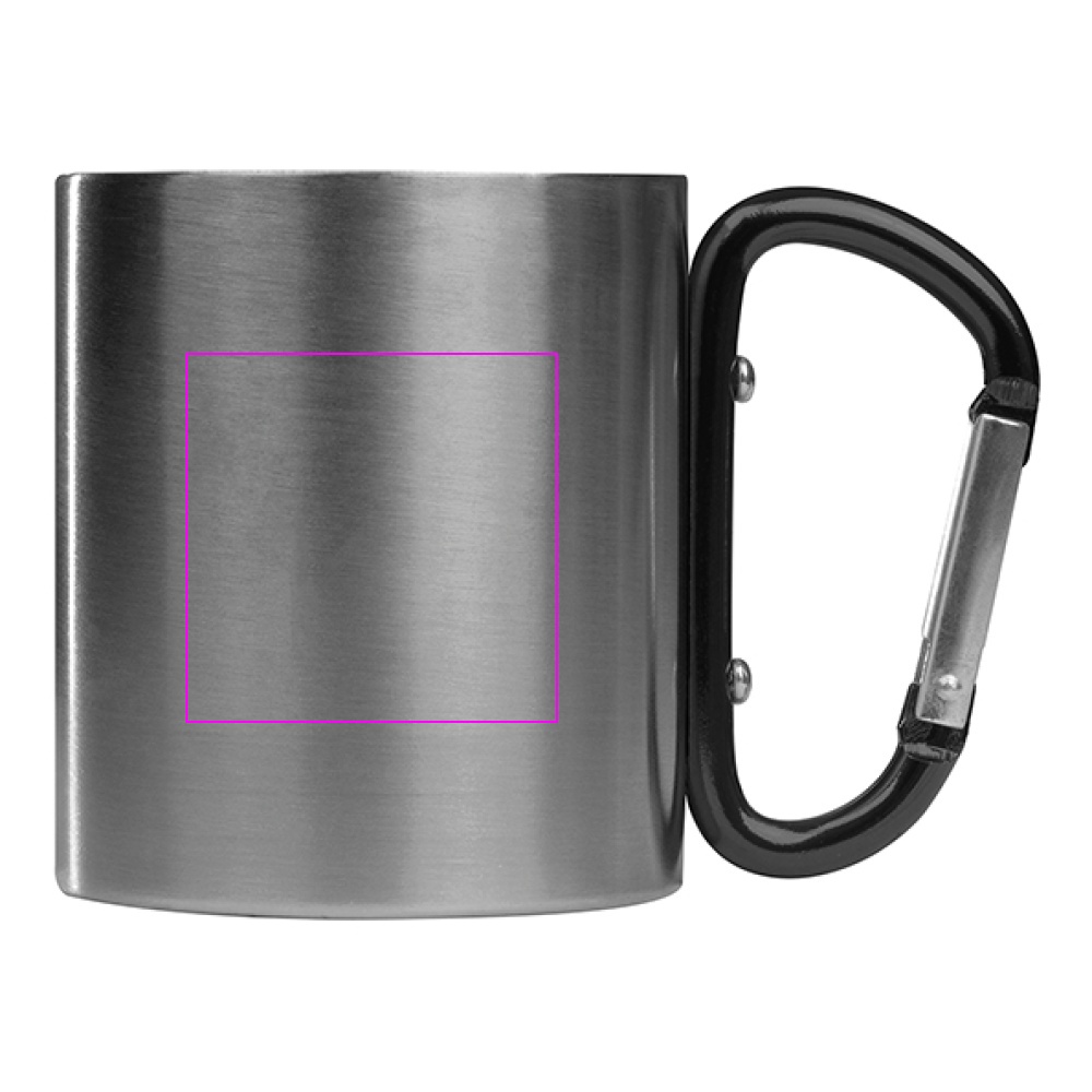Kubek metalowy z karabińczykiem 200 ml ANGELICA