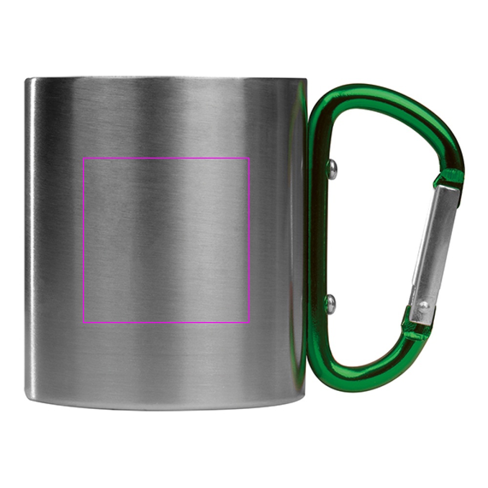 Kubek metalowy z karabińczykiem 200 ml ANGELICA