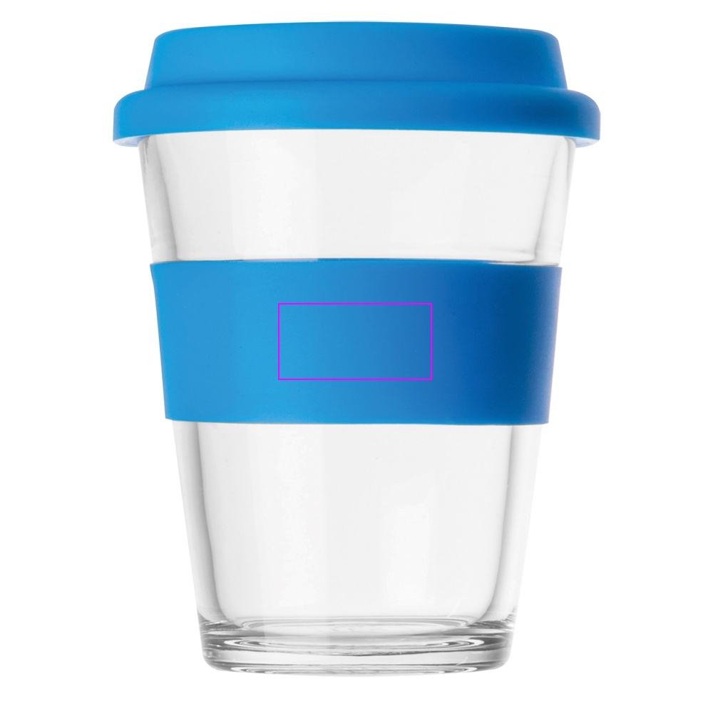 Kubek szklany z pokrywką 300 ml AMANDA