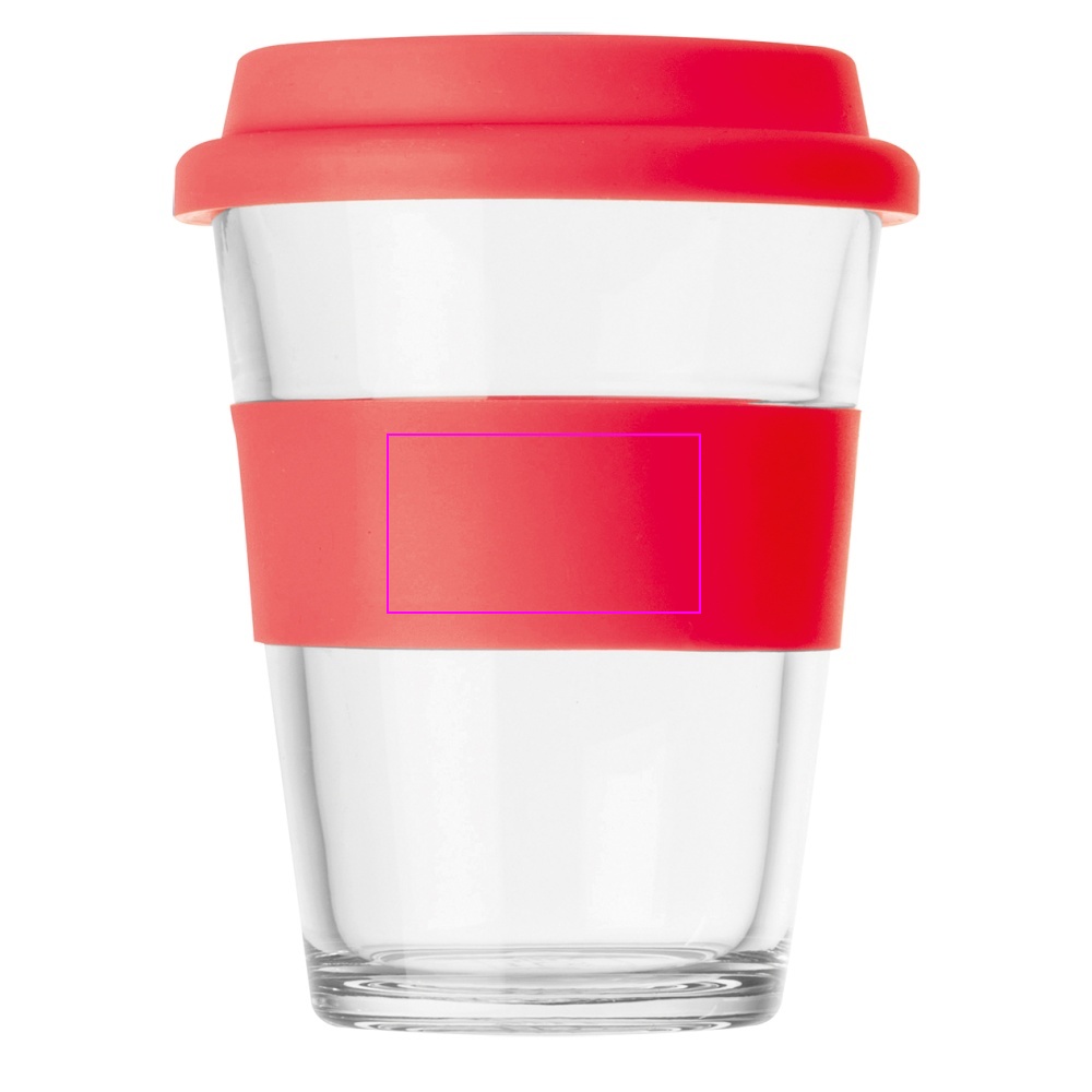 Kubek szklany z pokrywką 300 ml AMANDA