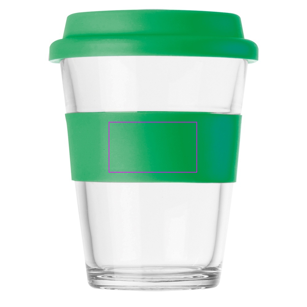 Kubek szklany z pokrywką 300 ml AMANDA