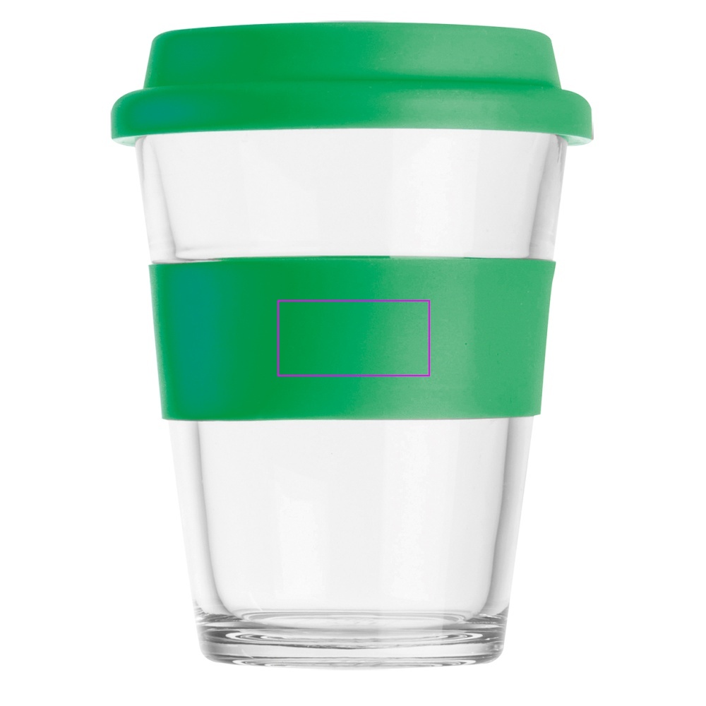 Kubek szklany z pokrywką 300 ml AMANDA