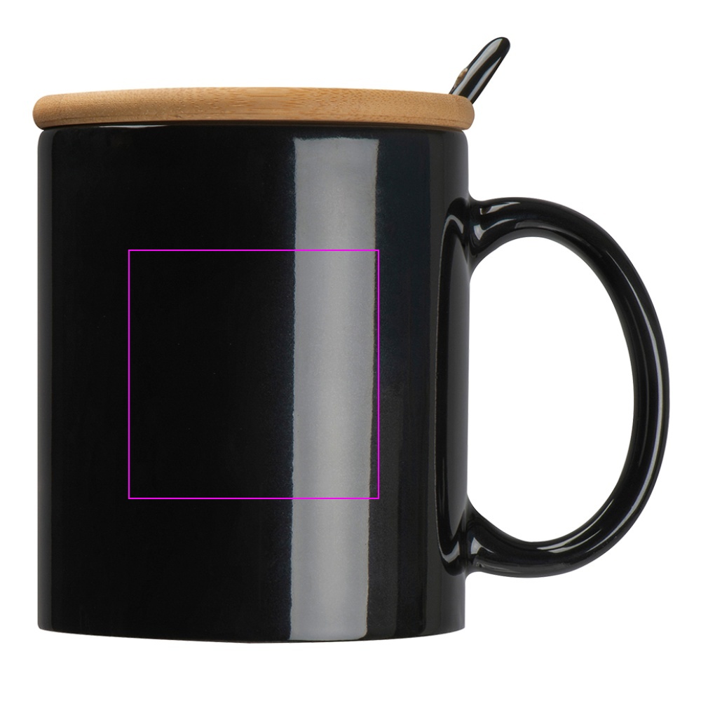 Kubek ceramiczny z łyżeczką 300 ml LOTHAR
