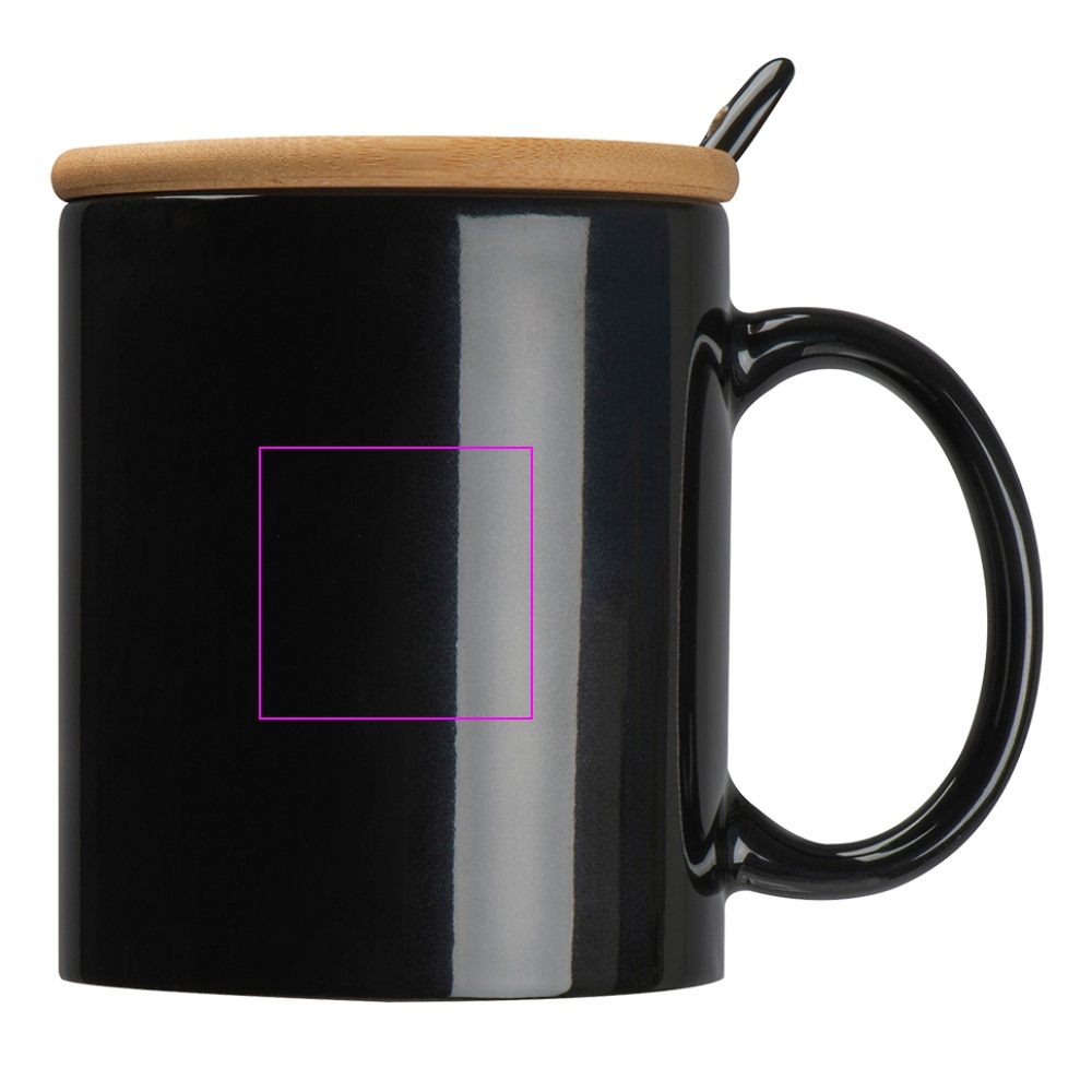 Kubek ceramiczny z łyżeczką 300 ml LOTHAR