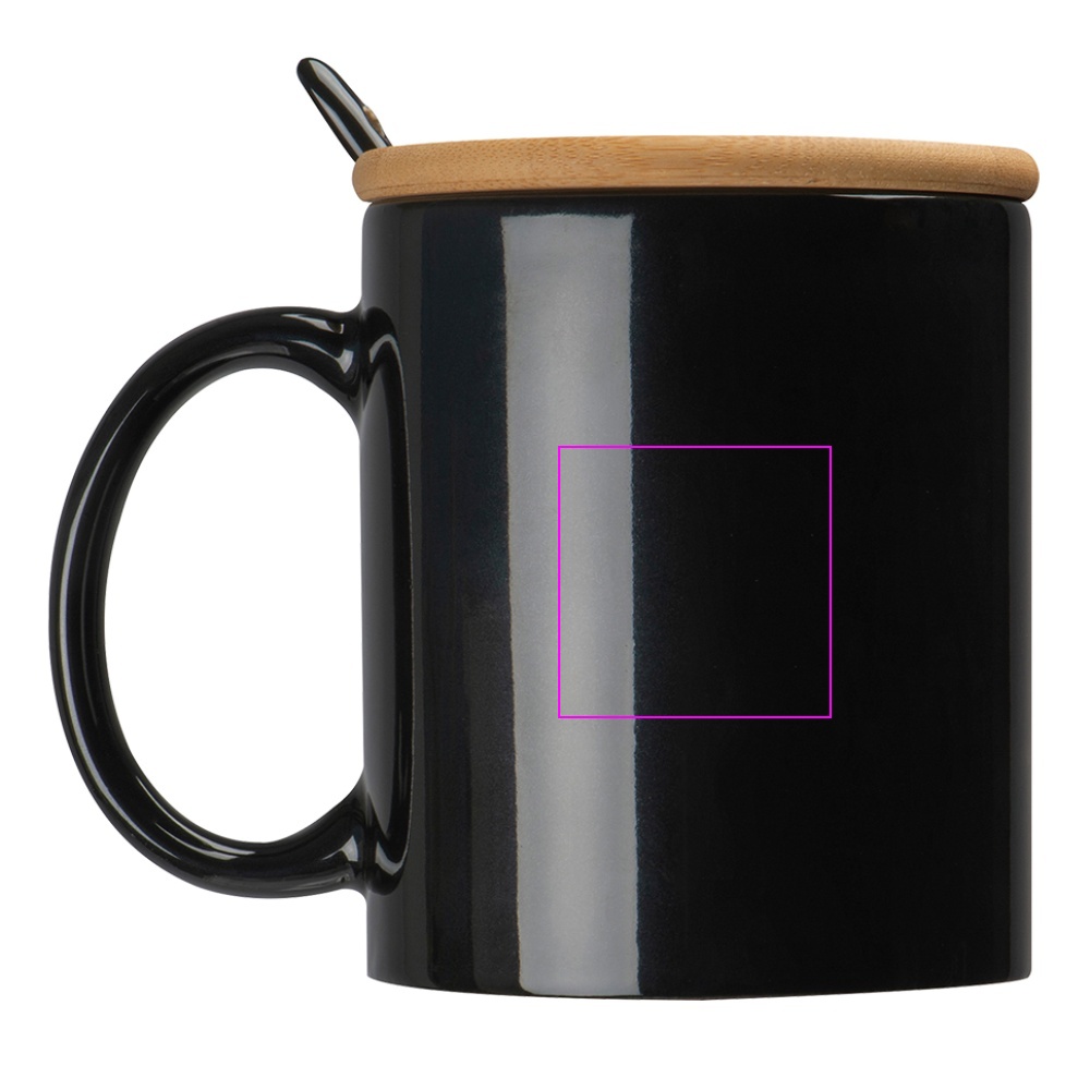 Kubek ceramiczny z łyżeczką 300 ml LOTHAR