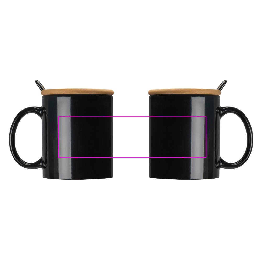 Kubek ceramiczny z łyżeczką 300 ml LOTHAR