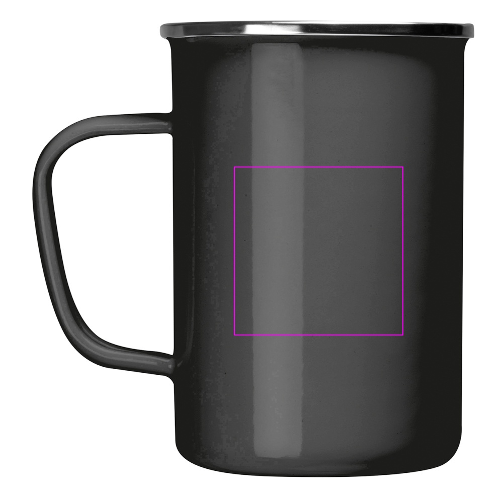Kubek metalowy emaliowany 550 ml GENE