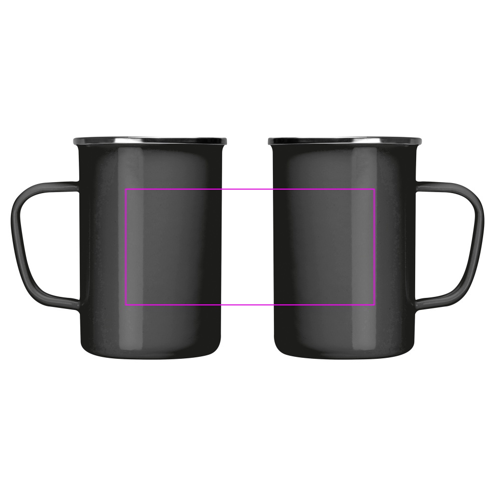 Kubek metalowy emaliowany 550 ml GENE