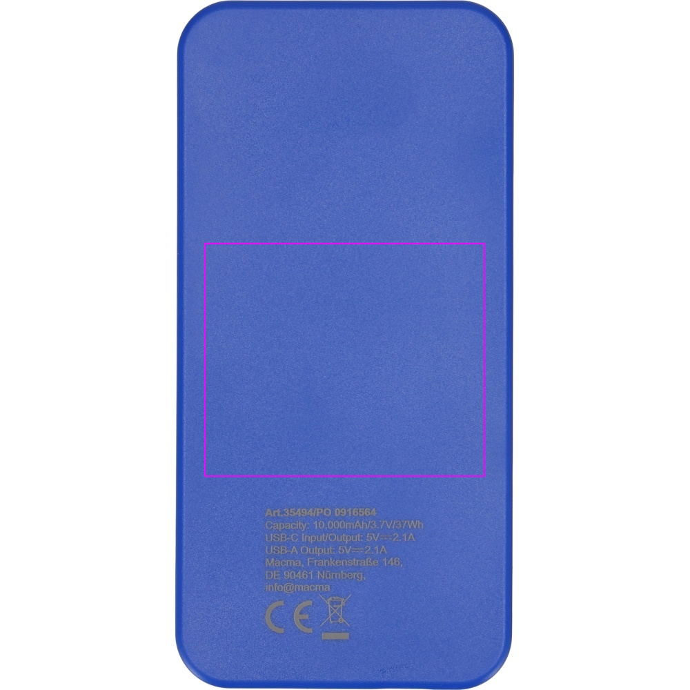 Power bank z ABS z recyklingu 10000 mAh PRESTON