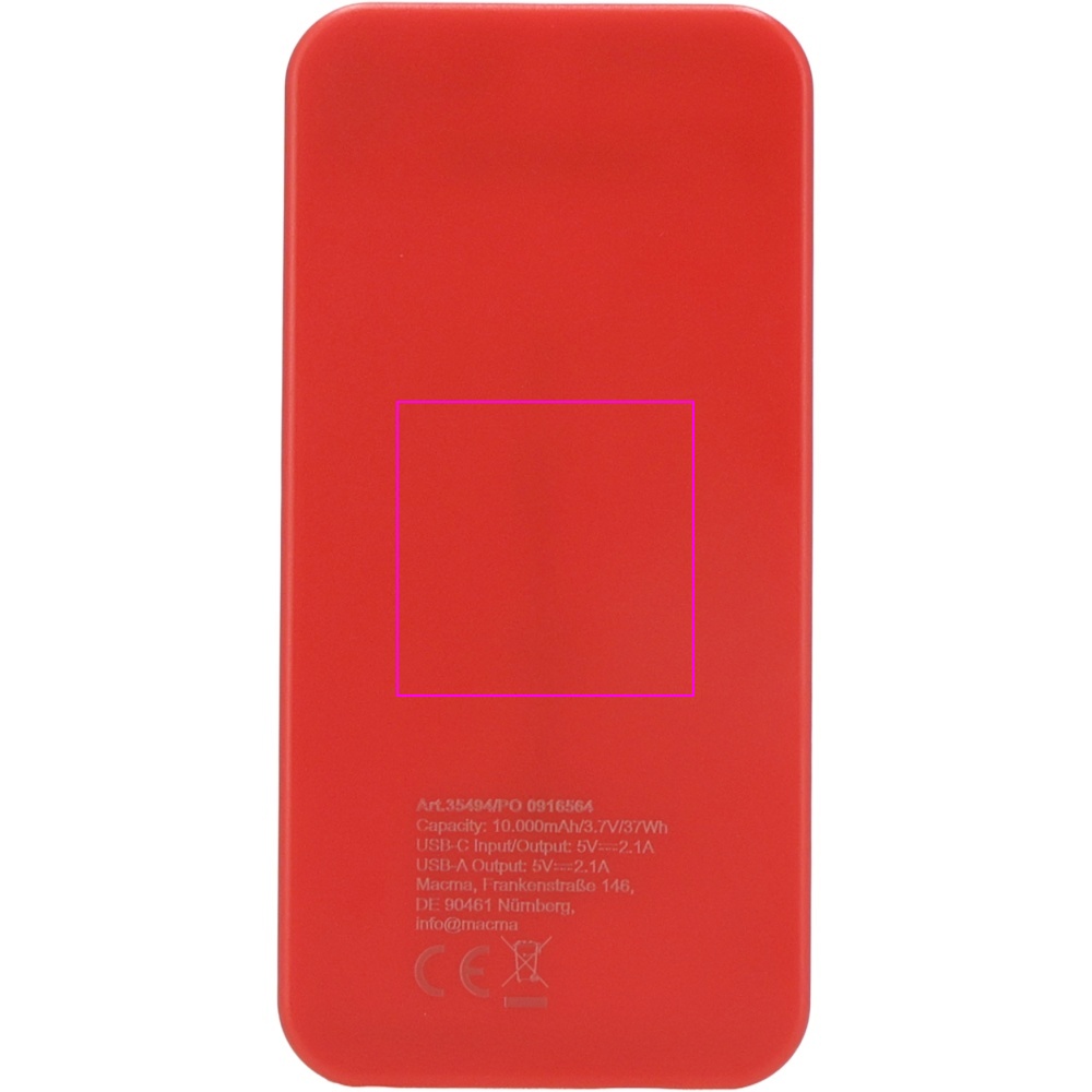 Power bank z ABS z recyklingu 10000 mAh PRESTON