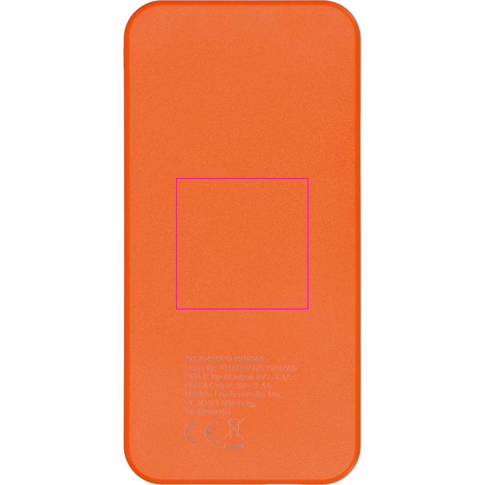 Power bank z ABS z recyklingu 10000 mAh PRESTON