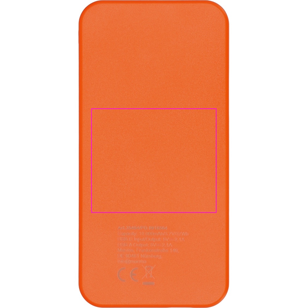 Power bank z ABS z recyklingu 10000 mAh PRESTON