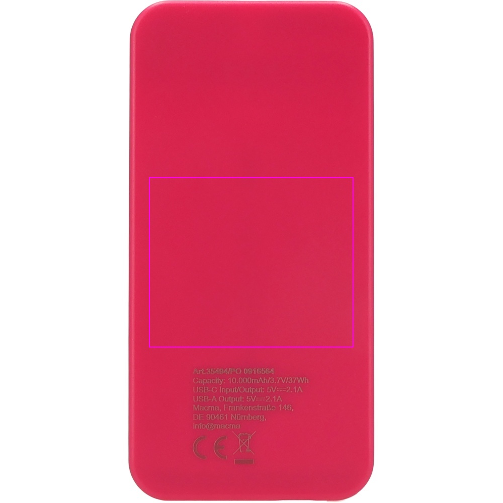 Power bank z ABS z recyklingu 10000 mAh PRESTON