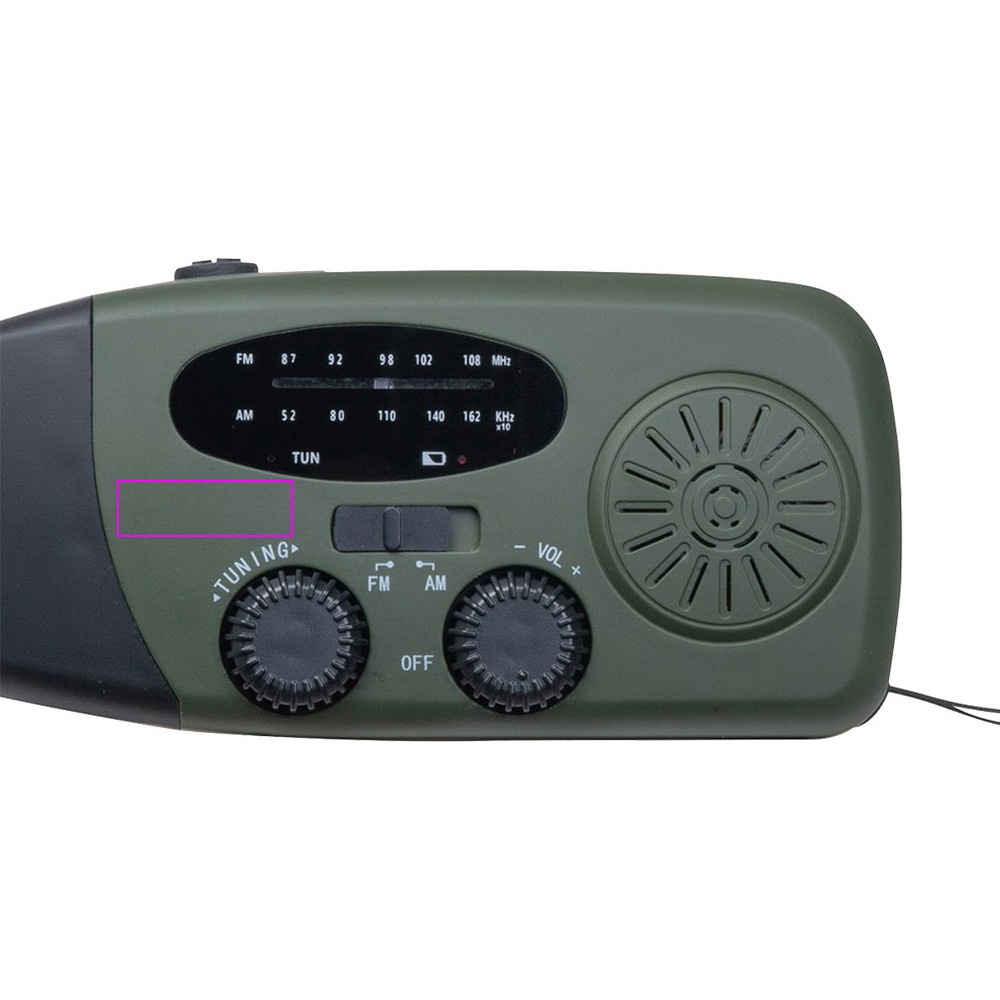 Radio alarmowe na korbkę z latarką i power bankiem BENEDETTA