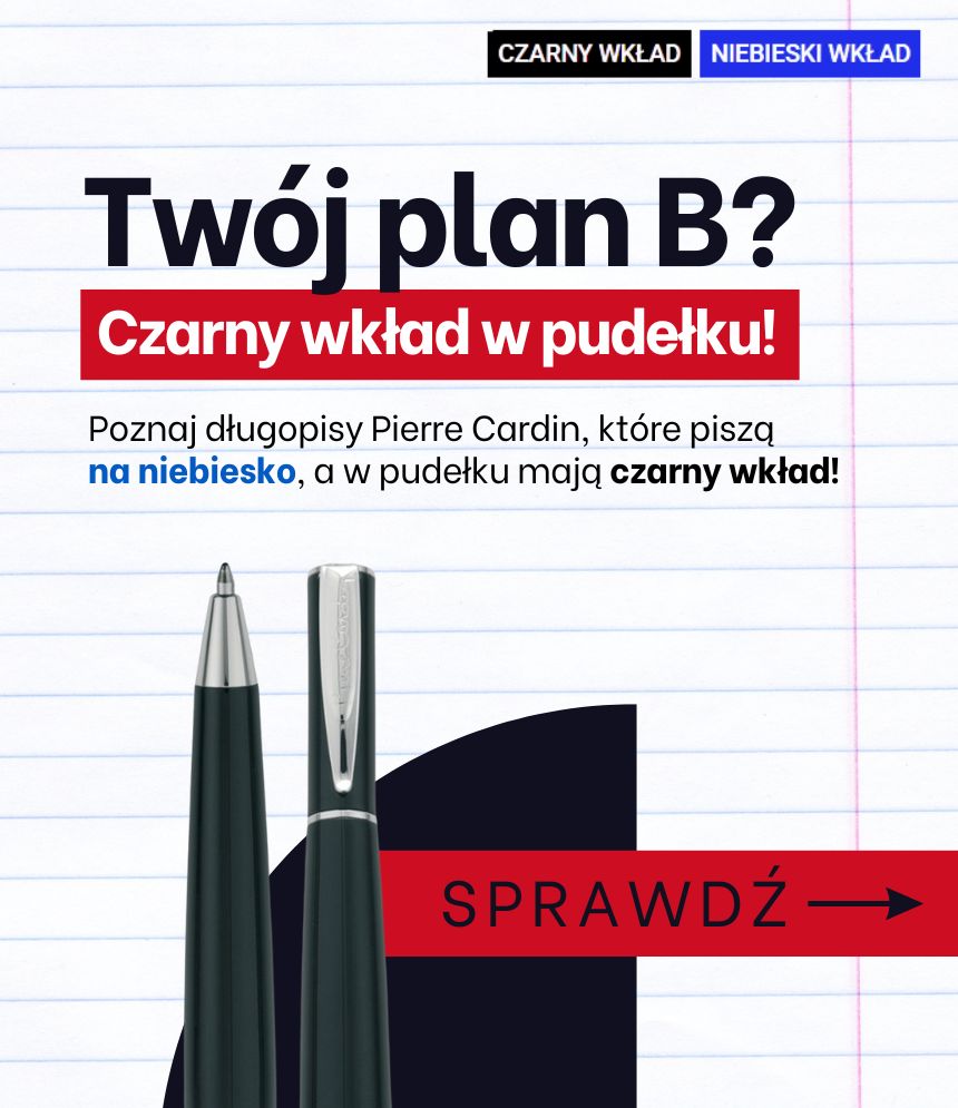 Długopisy z czarnym wkładem Pierre Cardin