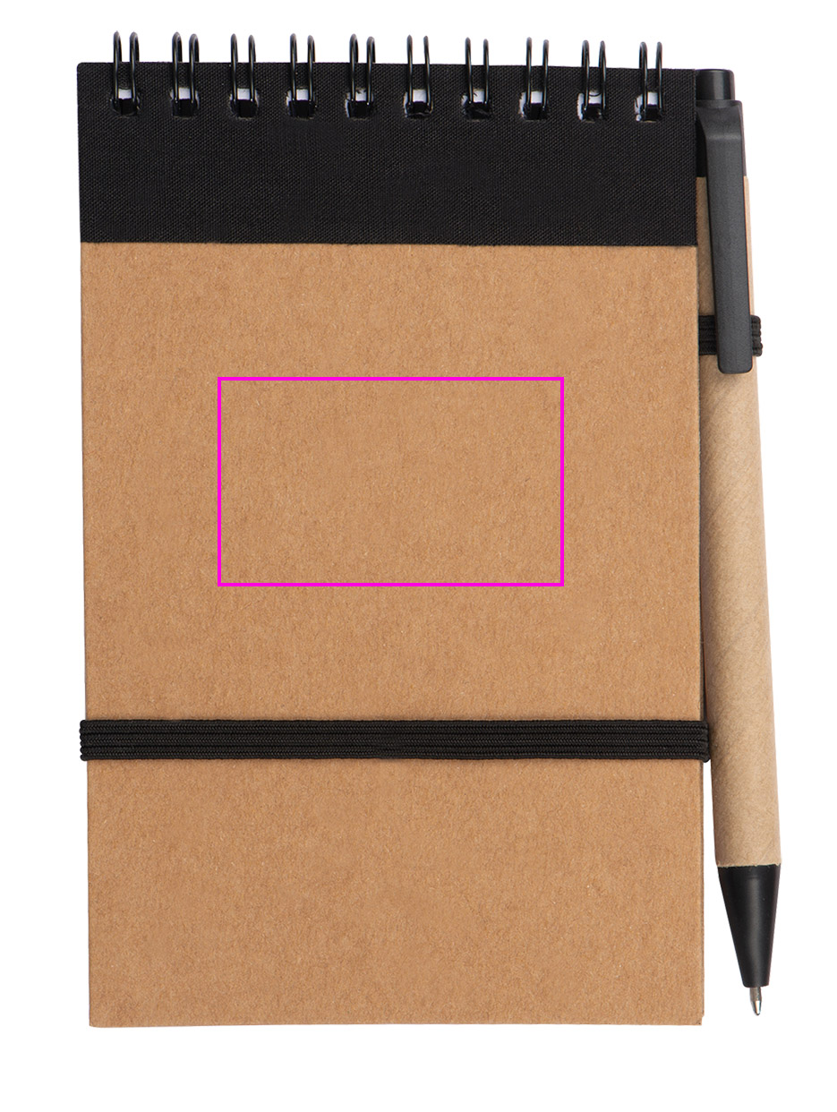 Notatnik w linie z długopisem tekturowym EUGENIO