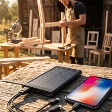 Power bank 8000 mAh solarny SAVERIO