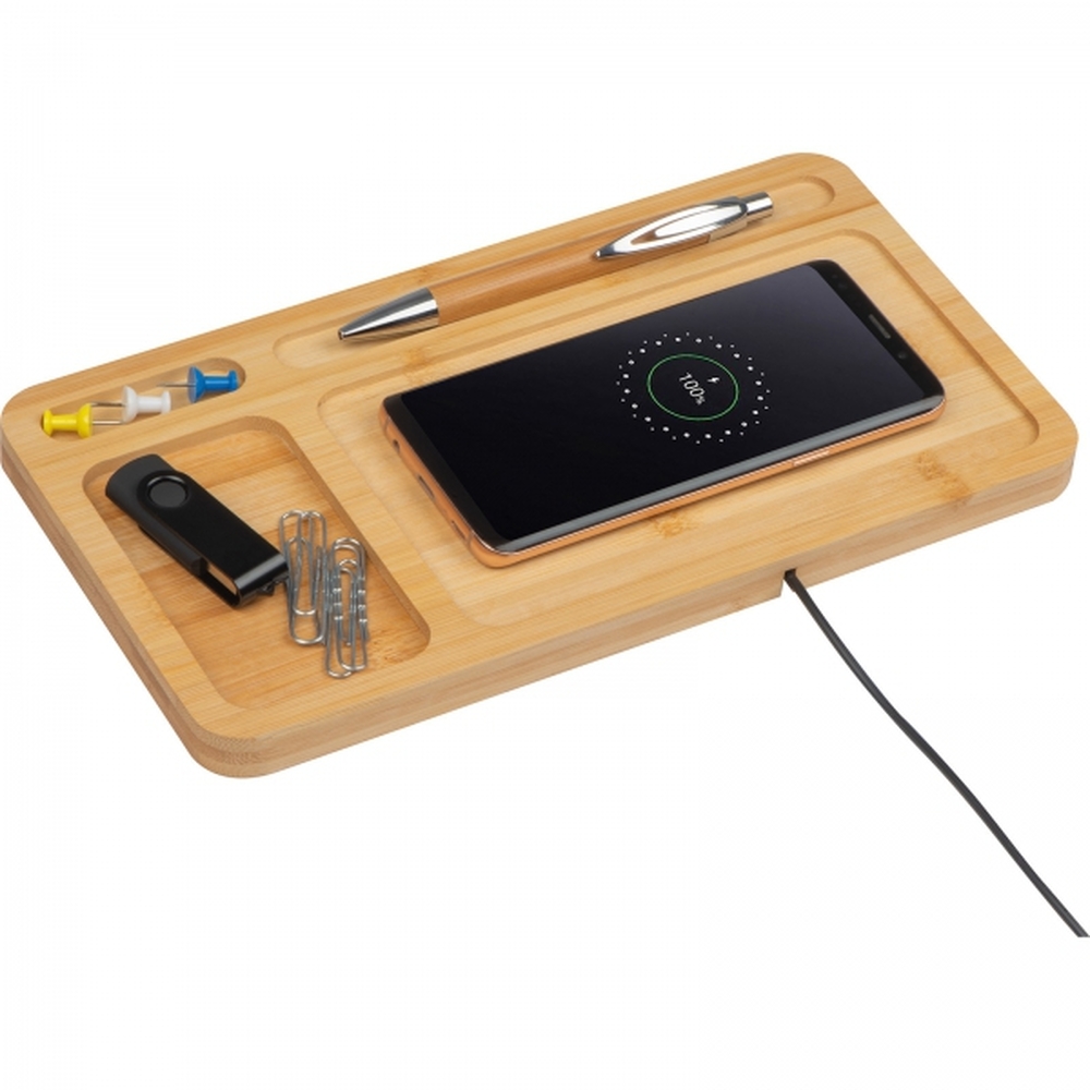 Organizer na biurko z ładowarką indukcyjną ISABELLE