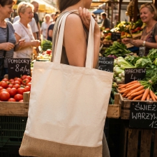 Torba bawełniana z jutowym dnem 140 g/m2 DOREEN