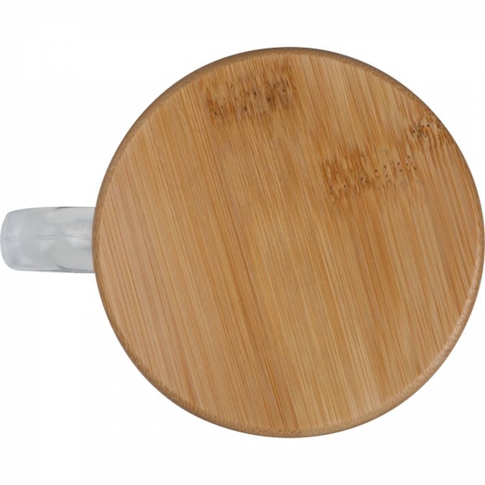 Kubek szklany z pokrywką 350 ml CECIL