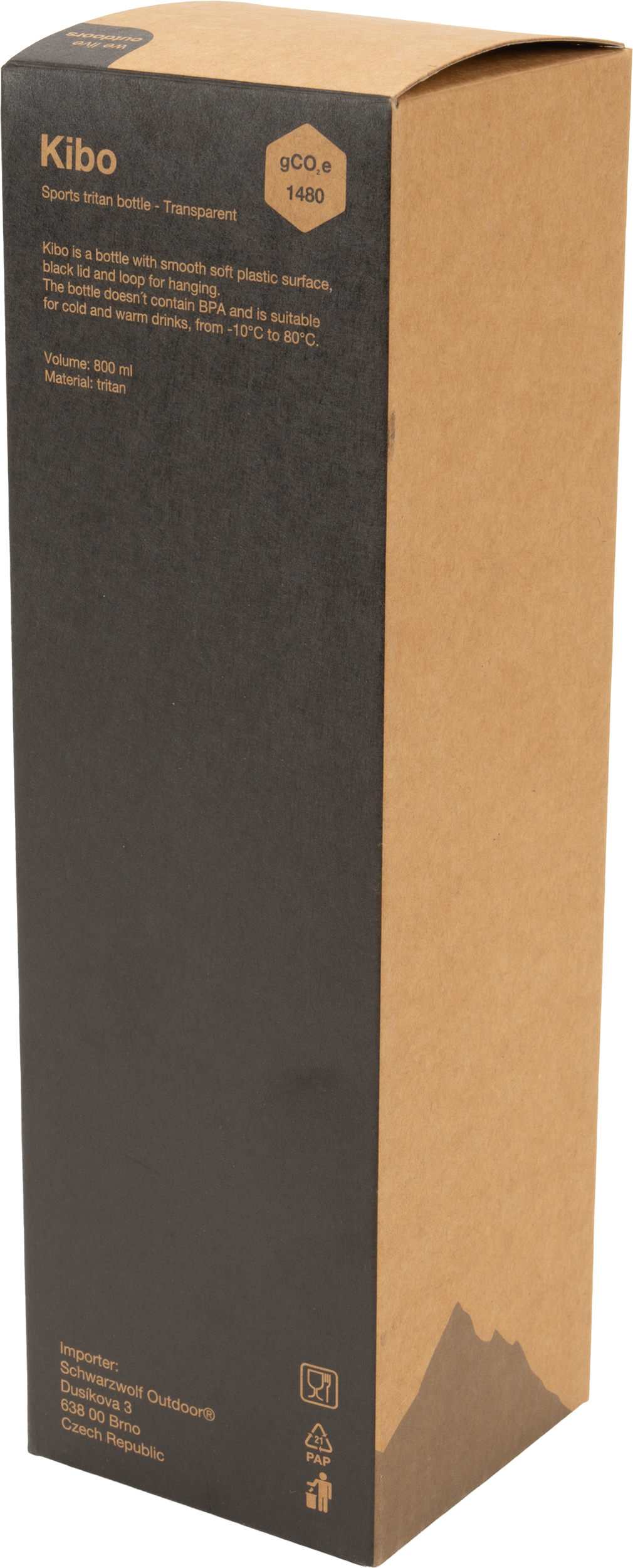 Butelka z tritanu 800 ml KIBO Schwarzwolf