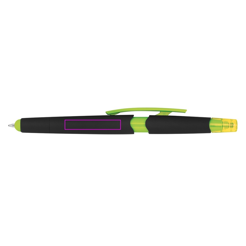Długopis plastikowy z zakreślaczem touch pen EMMETT