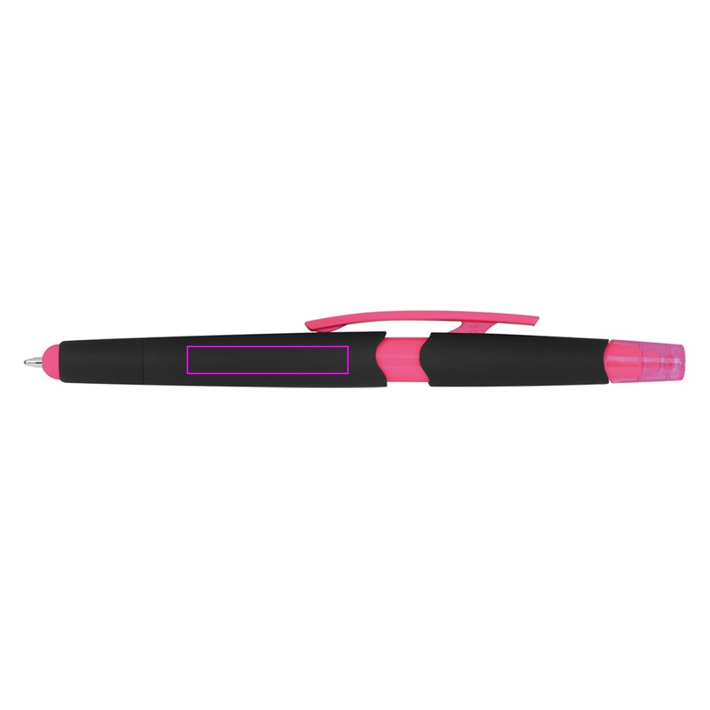 Długopis plastikowy z zakreślaczem touch pen EMMETT