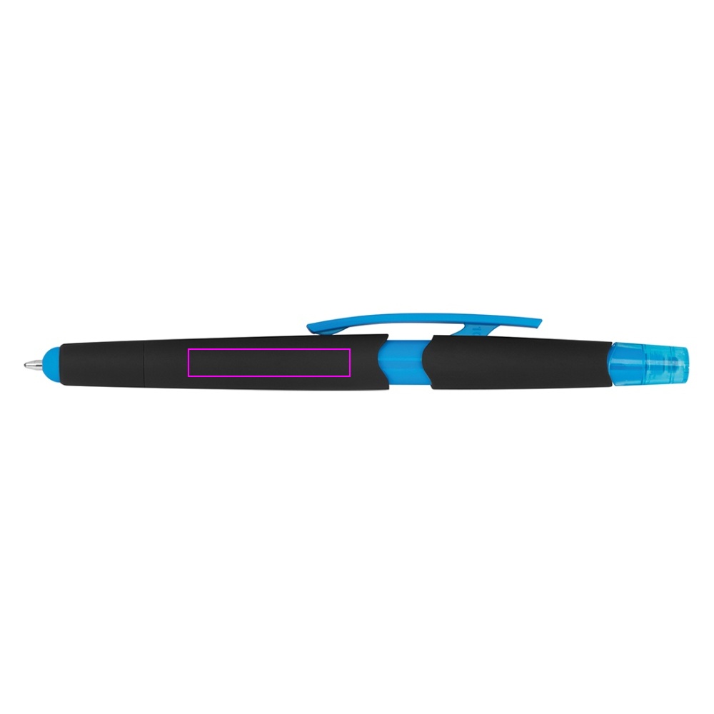 Długopis plastikowy z zakreślaczem touch pen EMMETT