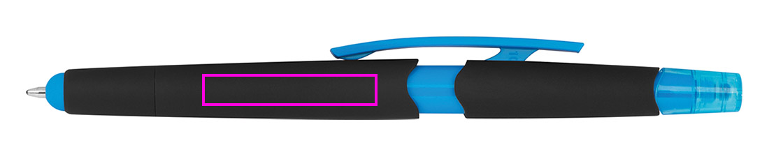 Długopis plastikowy z zakreślaczem touch pen EMMETT