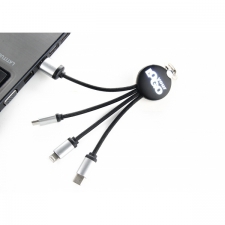 Kabel do ładowania 3w1 z podświetlanym logo