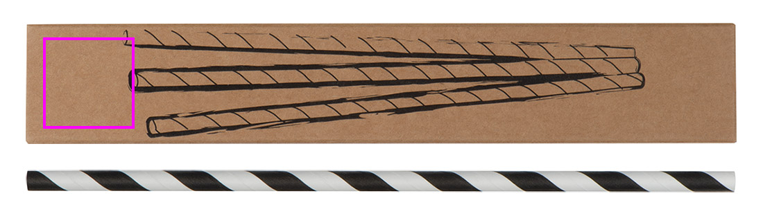 Słomki do napojów tekturowe 10 szt. LINA