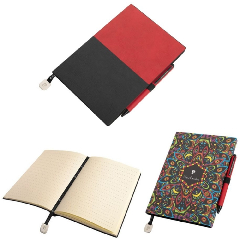 Notatnik A5 w kropki i długopis REPORTER Pierre Cardin