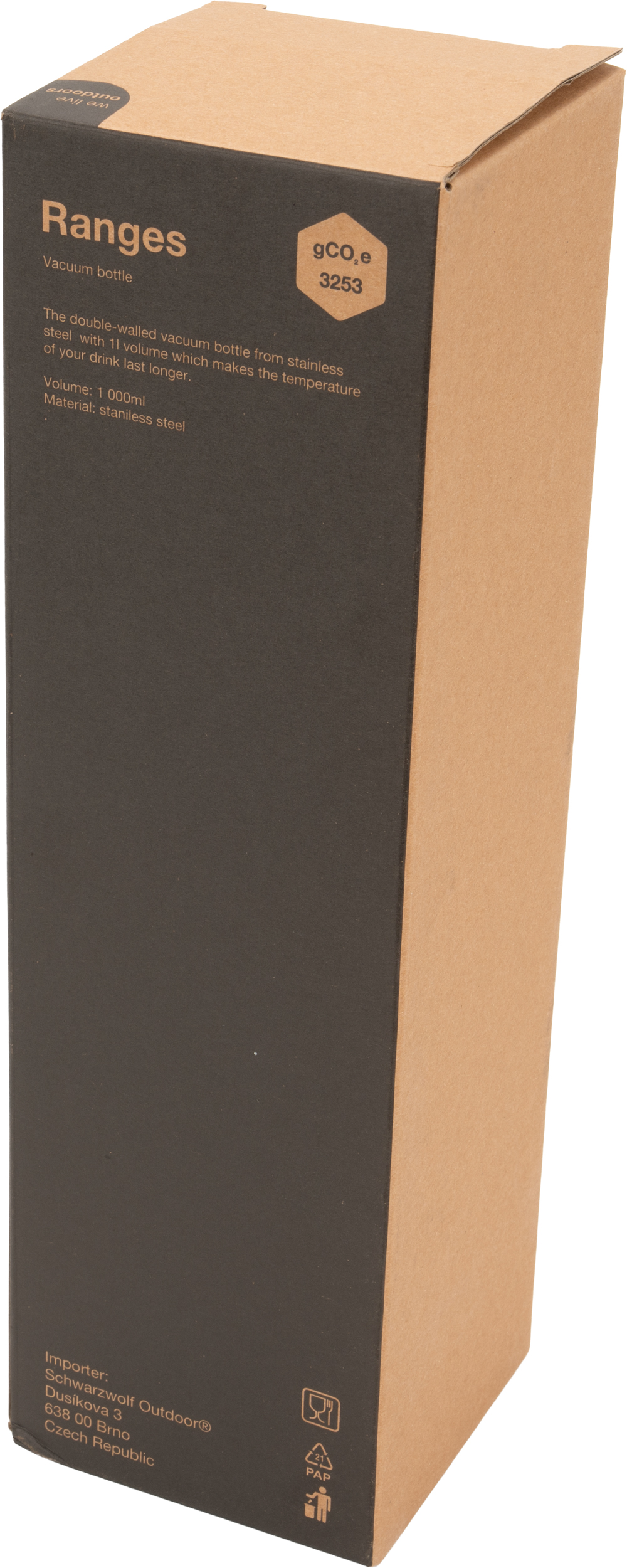 Termos próżniowy 1000 ml RANGES Schwarzwolf