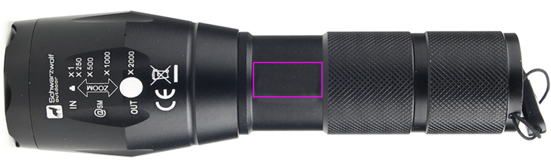 Latarka DELGADA Schwarzwolf