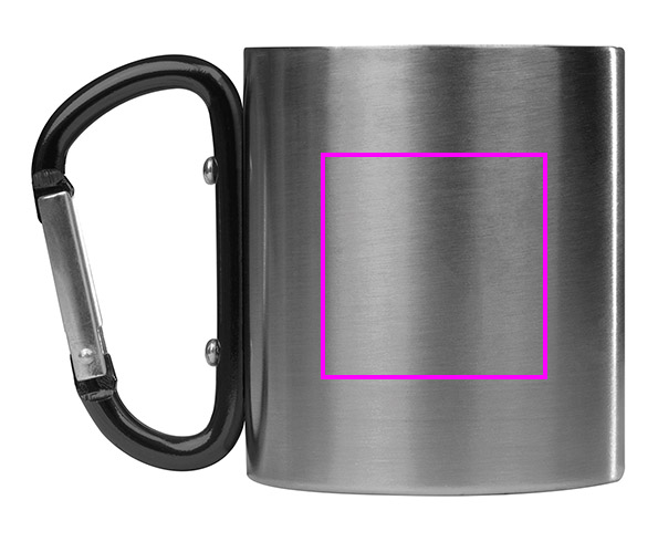 Kubek metalowy z karabińczykiem 200 ml ANGELICA