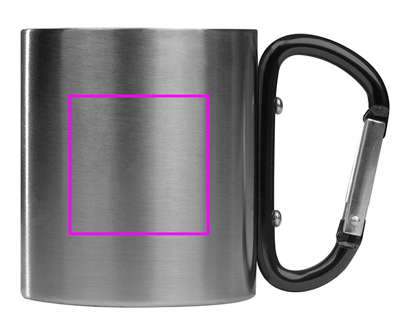 Kubek metalowy z karabińczykiem 200 ml ANGELICA