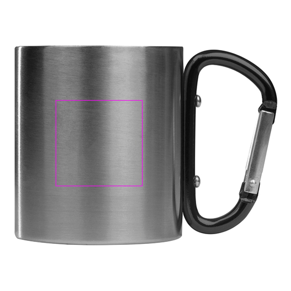 Kubek metalowy z karabińczykiem 200 ml ANGELICA