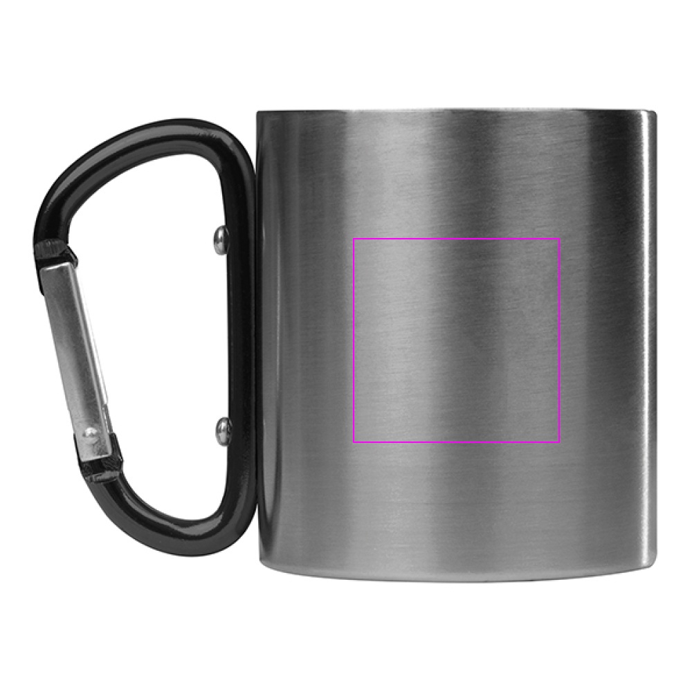 Kubek metalowy z karabińczykiem 200 ml ANGELICA