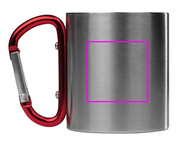 Kubek metalowy z karabińczykiem 200 ml ANGELICA