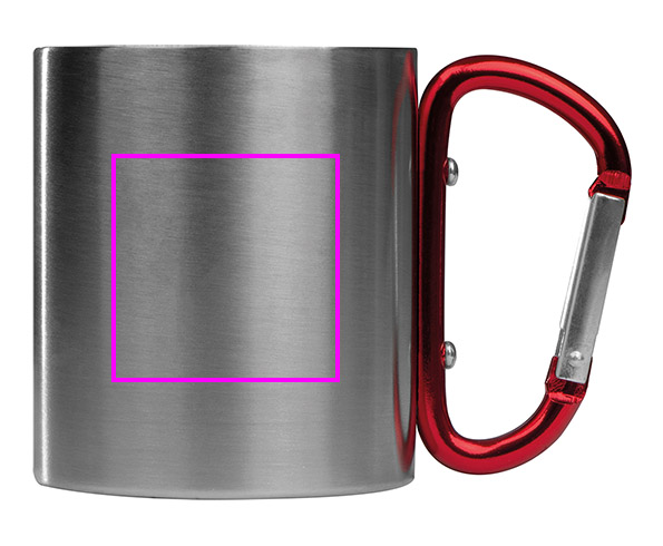 Kubek metalowy z karabińczykiem 200 ml ANGELICA